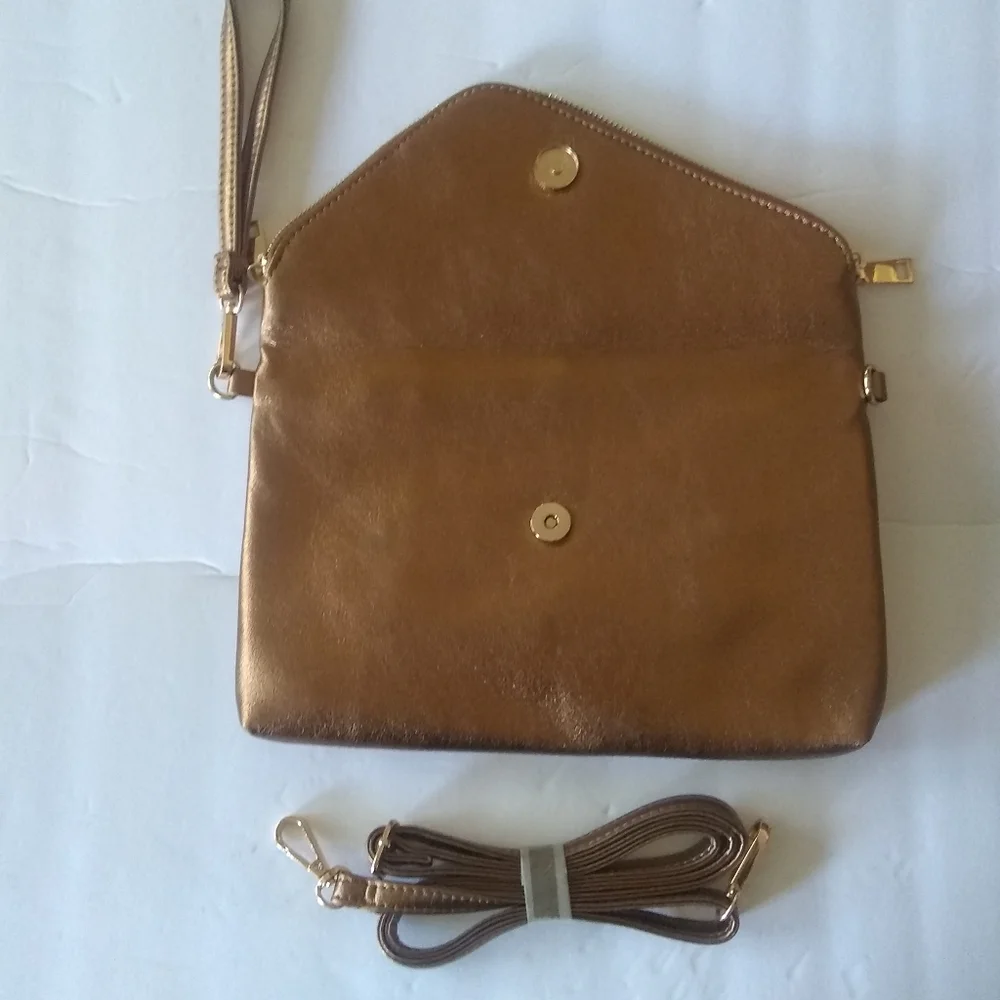 OKPTA151926 Brown Gold Bag / Clutch New